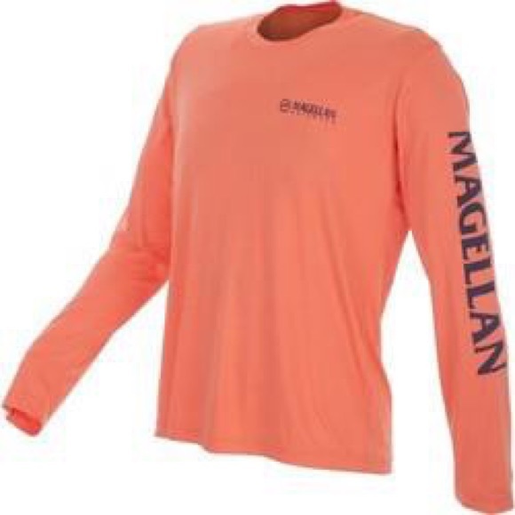 magellan outdoors men's casting crew long sleeve fishing shirt